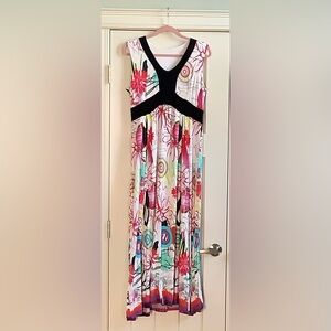 Comfortable stretchy cotton maxi dress by Desigual size Lg